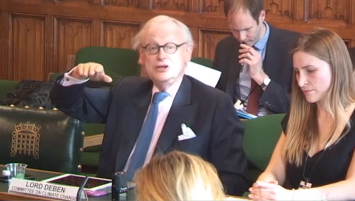 The CCC’s chairman Lord Deben (L) and team leader for building and industry Jenny Hill (R)